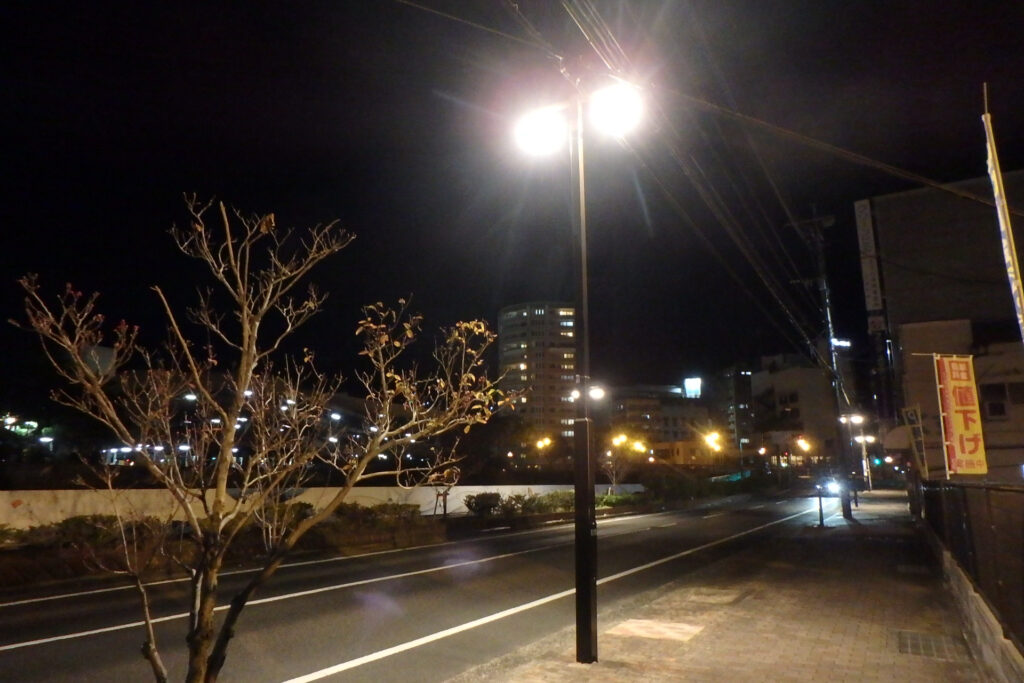 道路照明灯更新工事